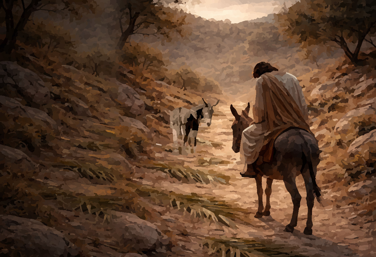 Background graphic for section 5:jesus_praying_on_donkey.jpg